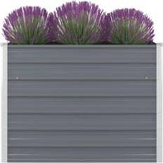 Pots, Plants & Cultivation Berkfield Home Raised Garden Bed 100 x 100 x 77 cm Galvanised Steel Grey