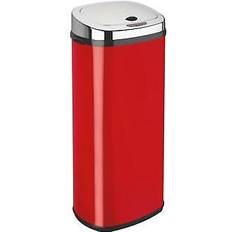 Dustbin Dihl 50L Red Automatic Waste Dustbin Chrome