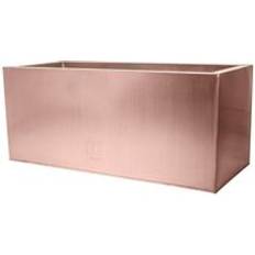 Copper Outdoor Planter Boxes Primrose Outdoor Zinc Trough Planter 64 cm Copper Finish