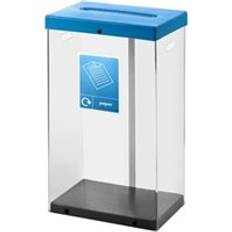 Cleaning Equipment & Cleaning Agents GPC Clear Recycling Bin 60L Clear Body Blue Lid