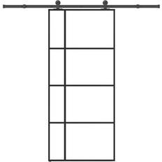 Døre vidaXL Schiebetür mit Beschlag 90x205 cm ESG-Glas and Aluminium Innentür (90x)