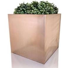 Copper Outdoor Planter Boxes Primrose Outdoor Zinc Square Cube Planter 50 cm