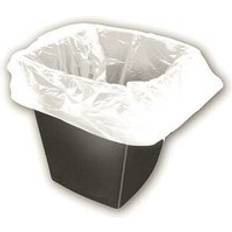 2Work Square Bin Liners 30 Litre White 1000 Pack 7.93gal