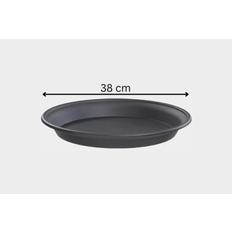 Plastic Plant Saucers Wellhome Black Plastic Saucer 38 cm Multi-Purpose