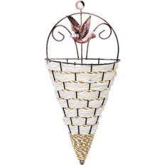 Pots, Plants & Cultivation HOD Garden Natural Wicker Flower Basket Wall Hanging Pot