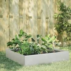 Pots, Plants & Cultivation Berkfield Home Garden Raised Bed 100 x 100 x 33.5 cm Stainless Steel