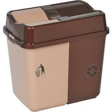 URBN Living Duo Kitchen Bin Waste Base Connectors 60L Brown/Beige