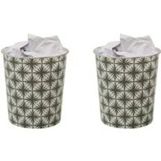 Cheap Waste Disposal JVL Geo Plastic Waste Paper Bin 2 Pack