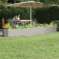 Pots, Plants & Cultivation Berkfield Home Garden Raised Bed 332 x 40 x 36 cm Silver