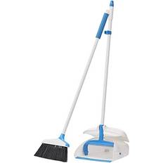 Broom with Handled Dustpan Blue & White