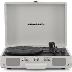 Turntables on sale Crosley Cruiser Plus Bluetooth Vinyl Record Player, White Sand