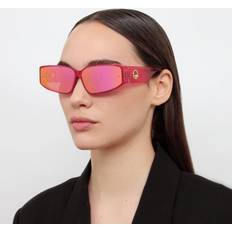 Solbriller Linda Farrow Alexis LFL1465 C3 Sunglasses - Transparent Neon Pink