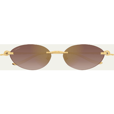 Cartier Women Sunglasses Cartier Panthere Classic Oval Sunglasses - Gold/Brown Gradient