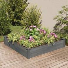 Pots, Plants & Cultivation Berkfield Home Garden Raised Bed with Liner 120x120x25 cm