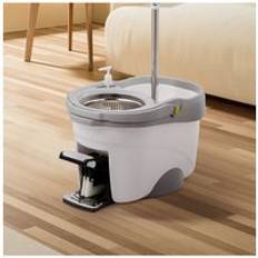 Living and Home Hands-free Foot-operated Pedal Rotating Mop Bucket Set