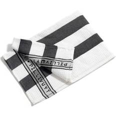 Pillivuyt Håndklæder Pillivuyt Wide Stripes Viskestykke Sort, Hvid (90x60cm)