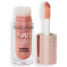 Makeup Makeup Revolution Pout Bomb Shimmer Lip Gloss - Glimmer Nude