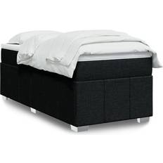 90cm Lits Continentaux vente vidaXL Boxspring Met Matratze Schwarz 90 x 190 cm Boxspringbett