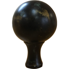 Brass Lamp Parts Large Ball Lamp Finial Antique Brass 2" x 1.25" Suspension