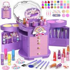 Non-Toxic Stylist Toys PerryHome Kids Makeup Set 63 Pcs