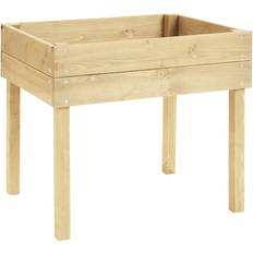 Holz Aufsatzrahmen Hecht Holz-Kinderhochbeet B45 H40 T45 cm Beige