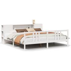 Beds & Mattresses vidaXL Bookcase Bed without Mattress 200x200 cm Solid Wood Pine
