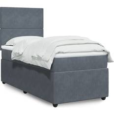 vidaXL mit Matratze Dunkelgrau 90x200 cm Boxspringbett