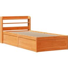 Beds & Mattresses vidaXL Wax Brown Bed Frame 100 x 200 cm