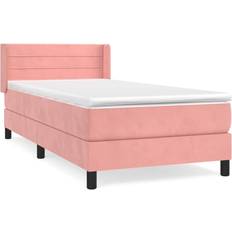 80cm Kontinentalsängar vidaXL Ramsäng Med Madrass Rosa 80x200 cm Kontinentalsäng