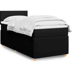 vidaXL Med Madras 90x200 cm Stof Sort Kontinentalseng