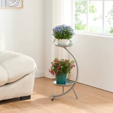 Accessori per vasi [en.casa] Stand Portapiante Aalten con 2 Piani