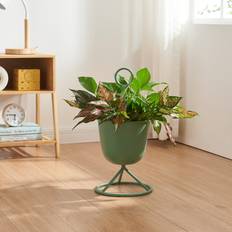 Accessori per vasi [en.casa] Stand Portapiante Alphen con 1 Vaso Verde