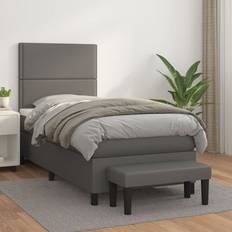 Senge & Madrasser vidaXL Med Madras 90x200 cm Grå Kontinentalseng