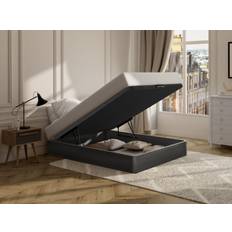 Camas y Colchones Vente-unique Canapé Abatible HESTIA de YSMEE 160x200 cm Black Cama con Estructura