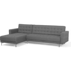 Beliani Corner Bed Grey Right Hand Sofa