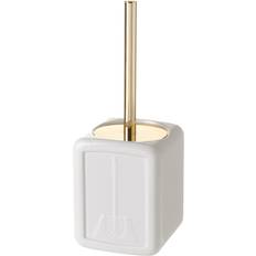 Ceramic Toilet Brushes BigBuy Home White Ceramic Toilet Brush 11 x 11 x 30 cm