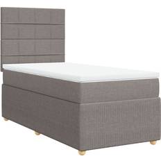 Senge & Madrasser vidaXL Med Madras 100x200 cm Gråbrun Kontinentalseng