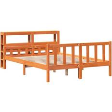 Senge & Madrasser vidaXL Med Sengegavl 160x200 cm Gyldenbrun Sengeramme