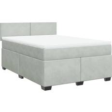160cm Kontinentalsängar vidaXL Ramsäng Med Madrass Ljusgrå 160x200 cm Kontinentalsäng