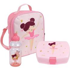 Fun House Essgeschirrset Mit Einer Trinkflasche Rose