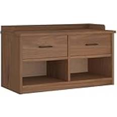 vidaXL Hallbänk Sandnes 87 x 40 x 50 cm Massiv Trä Furu Trädgårdsbänk