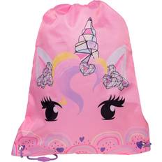 Rosa Gymnastikpåsar Unicorn Gympapåse Gym Bag 35 x 45 cm