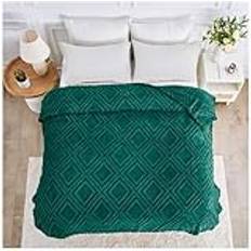 GC GAVENO CAVAILIA Fluffiga Fleecefiltar 130 x 180 cm Mörkgrön Filt (180x)