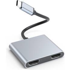 USB-C adapter for Dual HDMI Displays 4K 60Hz
