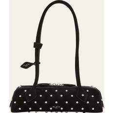 Suede Handbags Alaïa Le Teckel Small Shoulder Bag - Noir