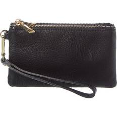 Black Clutches Italian Leather Clutch - Black