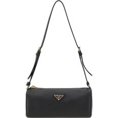 Prada Tasker Prada Crossbody Uld Taske Med Top Lynlås - Sort