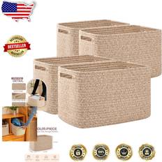 4 Pack Storage Baskets for Shelves 12.7