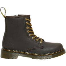 Dr. Martens Junior 1460 Leather Ankle Boots - Dark Brown/Wildhorse Lamper