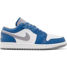 Blu - Nike Air Jordan 1 Scarpe NIKE Air Jordan 1 Low M - True Blue/White/Cement Grey